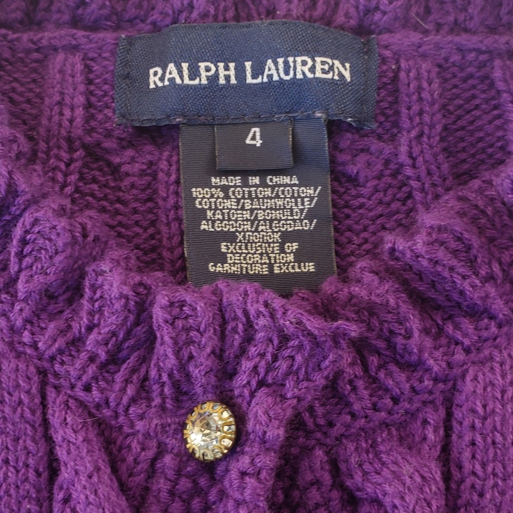 💲SOLD💲Girls Ralph Lauren Purple Ruffle - Picture 4 of 5